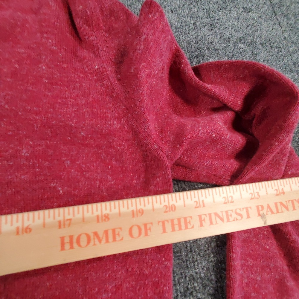Express Sweater Mens M V-Neck Maroon Heathered Lion Logo 100% Cotton NEW - Picture 12 of 13